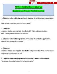WGU C173 Study Guide Q&A (2026/2027) | Programming | WGU (PDF)