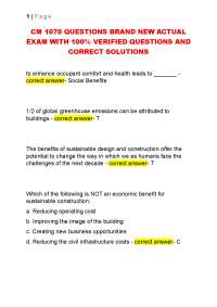 CM 1070 QUESTIONS BRAND NEW ACTUAL EXAM WITH 100% VERIFIED SOLUTIONS