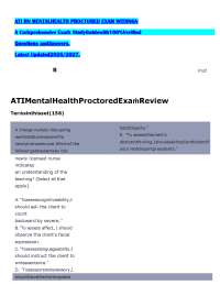 ATI RN Mental Health Proctored Exam NGN 2026 Practice Questions Study Guide Bundle