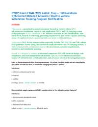EVITP Exam FINAL 2026 Latest Prep – 130 Questions with Correct Detailed Answers | Electr
