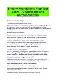 Shopify Foundations Prep Test Exam | 70 Questions and Correct Answers