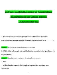 WGU C211 OA Retake Q&A (2026/2027) | Economics | WGU (PDF)