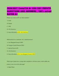 2026/2027 CompTIA A+ 220-1001 FEDVTE QUESTIONS AND ANSWERS | 100% solved RATED A+