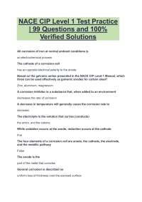 NACE CIP Level 1 Test Practice | 99 Questions and 100% Verified Solutions