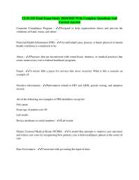 CLM 335 Exam 2024/2025 With Complete Questions And Correct Answer