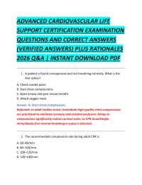 ADVANCED CARDIOVASCULAR LIFE SUPPORT CERTIFICATION EXAMINATION QUESTIONS