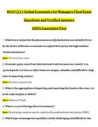 WGU C211 Final Exam Q&A (2026/2027) | Economics | WGU (PDF)