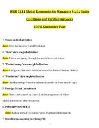 WGU C211 Study Guide Q&A (2026/2027) | Economics | WGU (PDF)