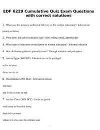 EDF 6229 Cumulative Quiz Exam Questions with correct solutions