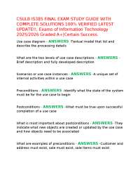 CSULB IS385 FINAL EXAM STUDY GUIDE WITH COMPLETE SOLUTIONS 100% VERIFIED LATEST UPDATE!!,