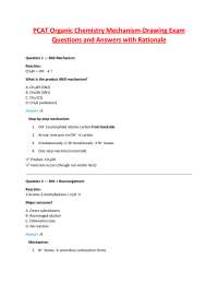 PCAT Organic Chemistry Mechanism-Drawing Exam Questions and Answers with Rationale