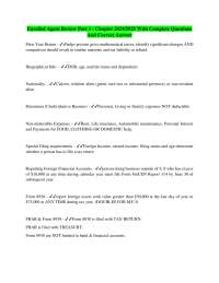 Enrolled Agent Review Part 1 - Chapter 2024/2025 With Complete Questions And Correct Answe