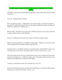 Enrolled Agent Exam 3 2024/2025 With Complete Questions And Correct Answer