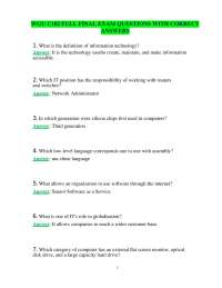 WGU C182 FULL FINAL EXAM QUESTIONS WITH CORRECT ANSWERS
