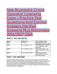 2026/2027 New Brunswick Crane Operator Exam Q&A + Rationales