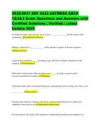 2026/2027 EDF 6223 SAFMEDS DECK 1&2&3 Exam Questions and Answers with Certified Solutions