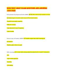 2026/2027 ABAT EXAM QUESTIONS AND ANSWERS 100% PASS