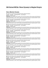 dynasties and history
