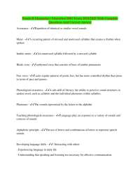 PRAXIS - Elementary Education – Science Exam 2024/2025 With Complete Questions And Correct