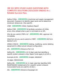 3M 302 RPPO STUDY GUIDE QUESTIONS WITH COMPLETE SOLUTIONS 2025/2026 GRADED A+|Reliable Suc