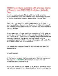 NYCHA Supervision questions with answers, Exams of Property Law 2025/2026 Graded A+| Valid
