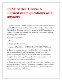 PEAT Series 1 Form A Retired exam questions with answers