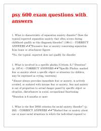 psy 600 exam questions with answers.