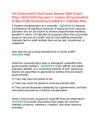 US Government Final Exam Review Q&A (Exam Prep) 2025/2026 Success!!!, Exams of Government