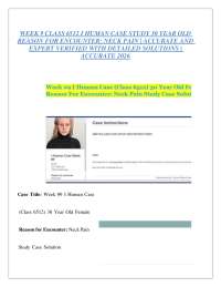 i-Human Case Week 9: 30-Year-Old Female with Neck Pain – Cervical Strain & Domestic Violen