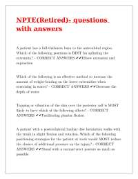 NPTE(Retired)- questions with answers