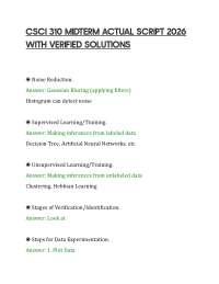 CSCI 310 MIDTERM ACTUAL SCRIPT 2026 WITH VERIFIED SOLUTIONS