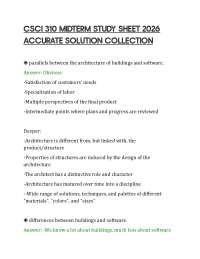 CSCI 310 MIDTERM STUDY SHEET 2026 ACCURATE SOLUTION COLLECTION