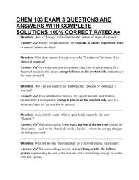 CHEM 103 EXAM 3 QUESTIONS AND ANSWERS WITH COMPLETE SOLUTIONS 100% CORRECT RATED A+