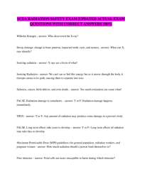 SCDA RADIATION SAFETY EXAM