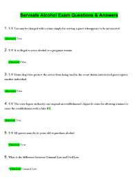 ServSafe Alcohol Exam Questions & Answers PDF | Bartender Test Guide 2026