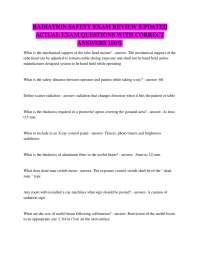 RADIATION SAFETY EXAM REVIEW |UPDATED ACTUAL