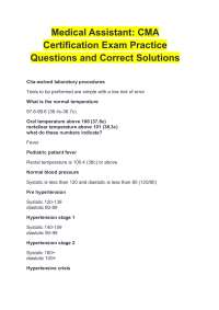 Medical Assistant- CMA Certification Exam Practice Questions and Correct Solutions