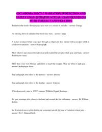 OKLAHOMA DENTAL RADIATION PROTECTION AND SAFETY EXAM