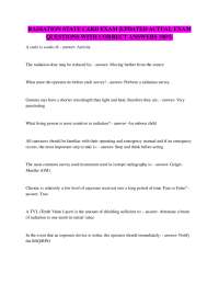 RADIATION STATE CARD EXAM |UPDATED ACTUAL EXAM