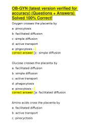 OB-GYN (latest version verified for accuracy) (Questions + Answers) Solved 100% Correct!
