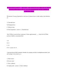 RADIATION SAFETY + REVIEW AND ESSENTIALS PROGRAM MOCK EXAM