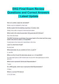 EKG Final Exam Review Questions and Correct Answers | Latest Update