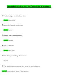 ServSafe Manager Exam Questions & Answers (2026) Food Safety Certification PDF