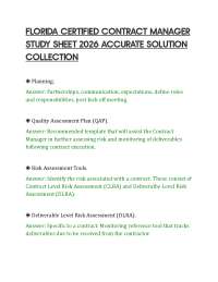 FLORIDA CERTIFIED CONTRACT MANAGER STUDY GUIDE 2026 COMPREHENSIVE QUESTION ANSWER DIGEST