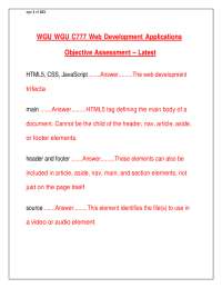 WAlDEN C777 Web Development Applications Objective Assessment – Latest