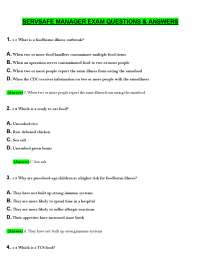 ServSafe Manager Exam Questions & Answers PDF | Certification Test Guide 2026