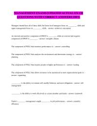 MANAGEMENT EXAMS |UPDATED ACTUAL EXAM