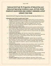 National Grid Task 70- Properties of Natural Gas and Abnormal Operating Conditions exam, A