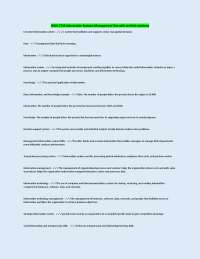 WGU C724 Information Systems Management Test with verified solutions