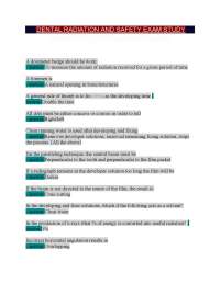 DENTAL RADIATION & SAFETY EXAM QUESTIONS & ANSWERS COMPLETE STUDY REVIEW